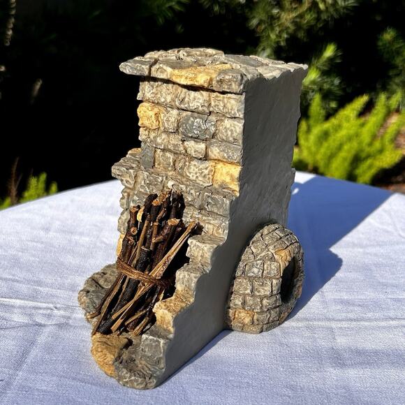 Retired 1998 Fontanini Lighted Fireplace 94802 Village Heirloom Nativity40 - Picture 7 of 15